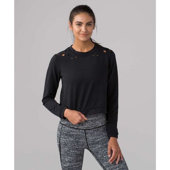 Lululemon Space Crew Eyelet Top - Picture 1 of 8